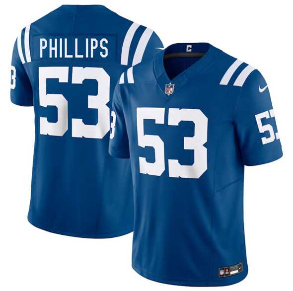 Men & Women & Youth Indianapolis Colts #53 Jacob Phillips Blue 2025 F.U.S.E. Vapor Limited Stitched Jersey->indianapolis colts->NFL Jersey